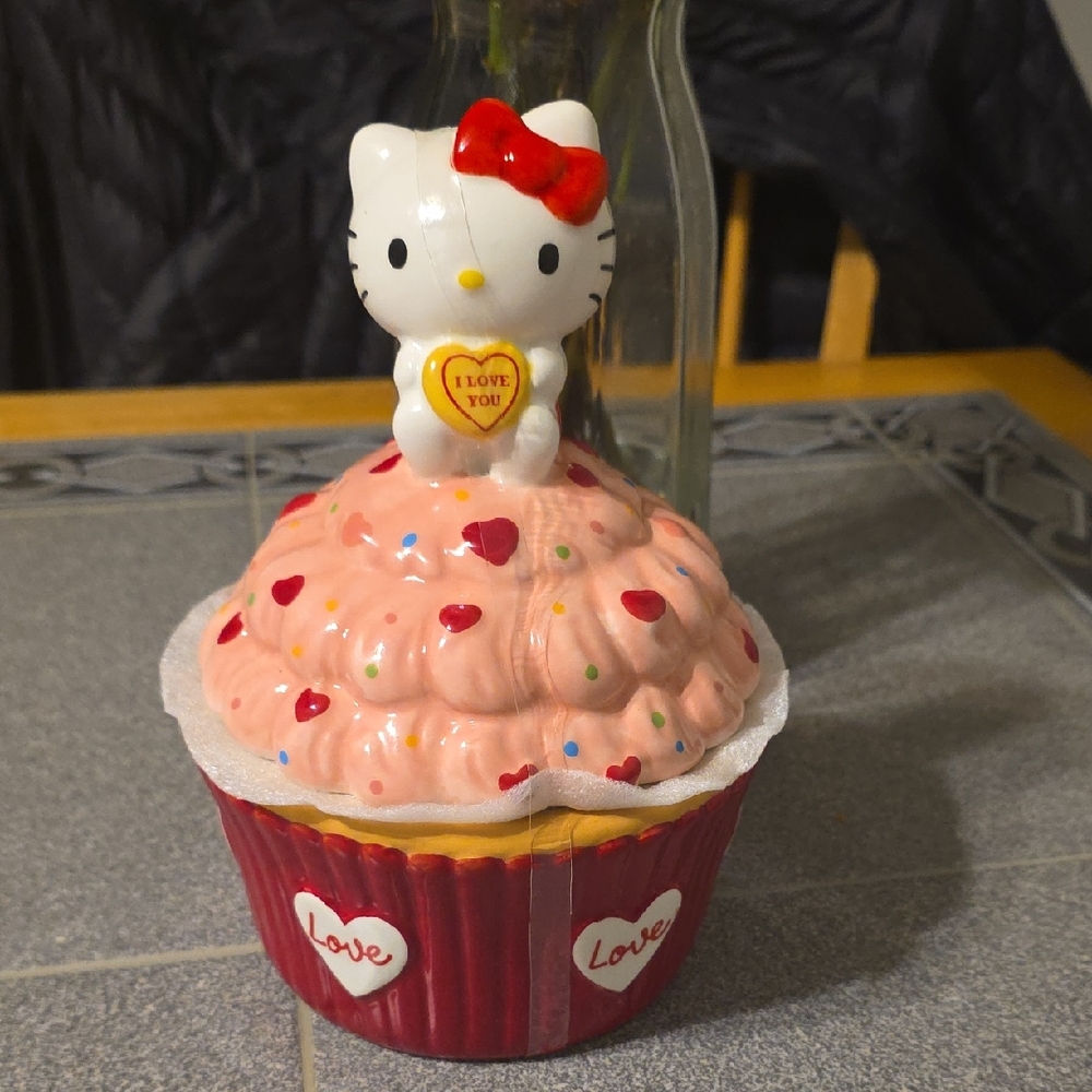 Hello Kitty Pink and Red Cake Topper